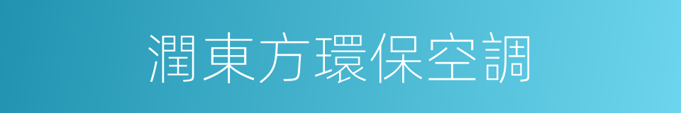 潤東方環保空調的同義詞