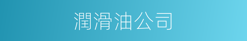 潤滑油公司的同義詞