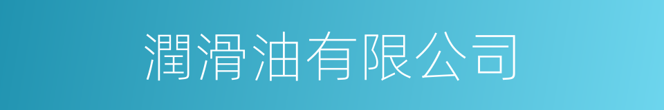 潤滑油有限公司的同義詞
