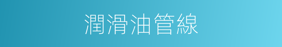 潤滑油管線的同義詞