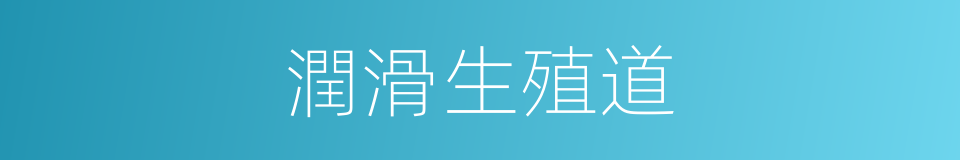 潤滑生殖道的同義詞