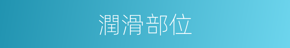 潤滑部位的同義詞
