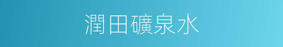 潤田礦泉水的同義詞