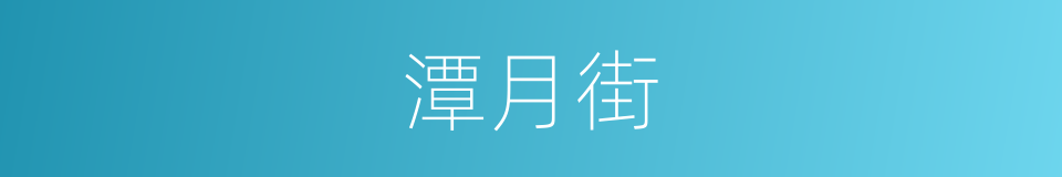 潭月街的同义词