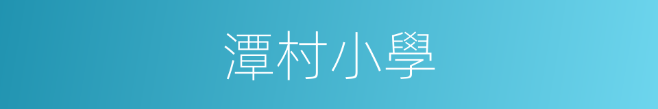 潭村小學的同義詞