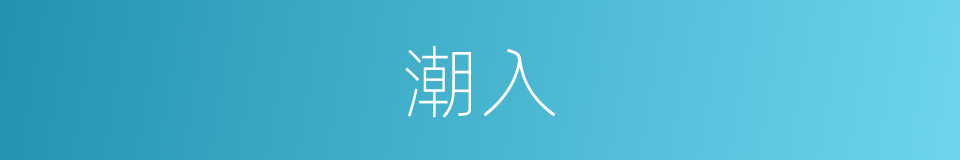 潮入的同义词