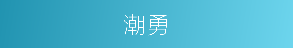 潮勇的意思