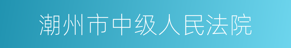 潮州市中级人民法院的同义词