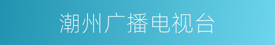 潮州广播电视台的同义词