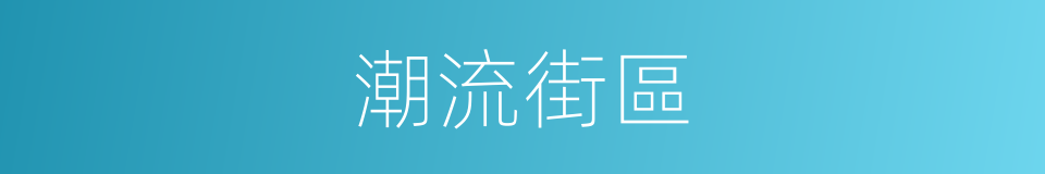 潮流街區的同義詞