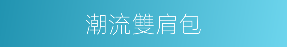 潮流雙肩包的同義詞