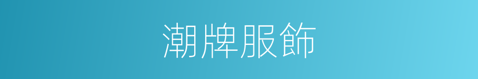 潮牌服飾的同義詞