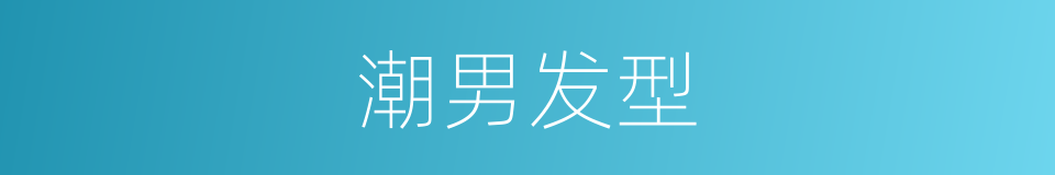 潮男发型的同义词