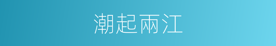 潮起兩江的同義詞