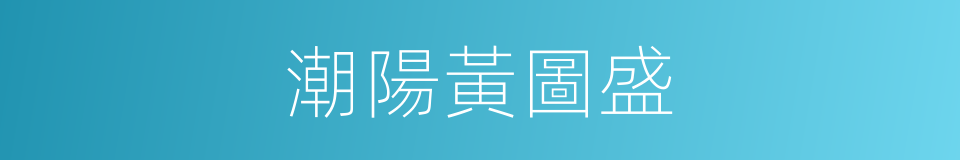 潮陽黃圖盛的同義詞