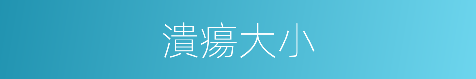 潰瘍大小的同義詞