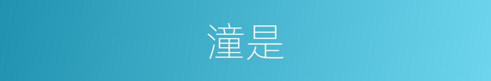 潼是的意思