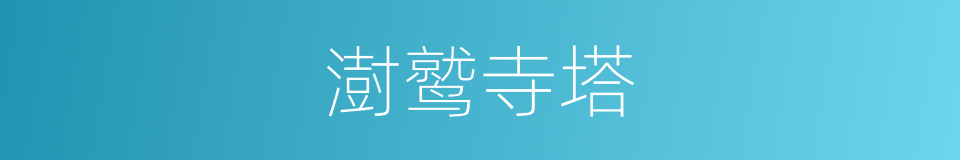 澍鹫寺塔的同义词