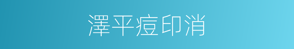 澤平痘印消的同義詞