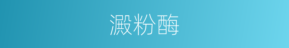 澱粉酶的同義詞