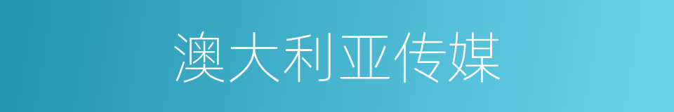 澳大利亚传媒的同义词