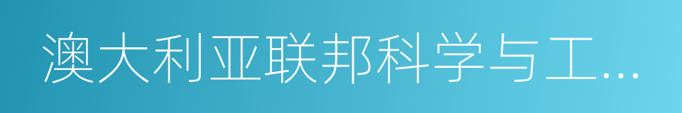 澳大利亚联邦科学与工业研究组织的同义词