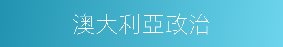 澳大利亞政治的同義詞