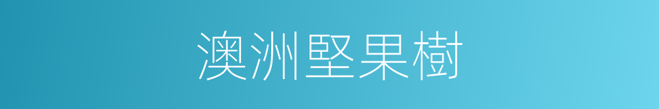 澳洲堅果樹的同義詞