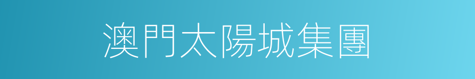 澳門太陽城集團的同義詞
