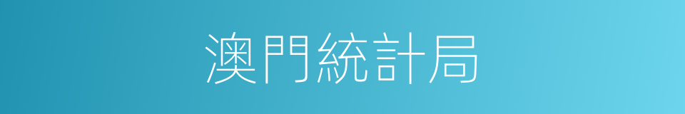 澳門統計局的同義詞