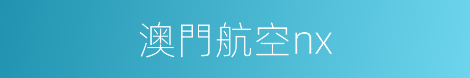 澳門航空nx的同義詞