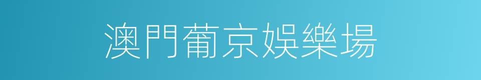 澳門葡京娛樂場的同義詞