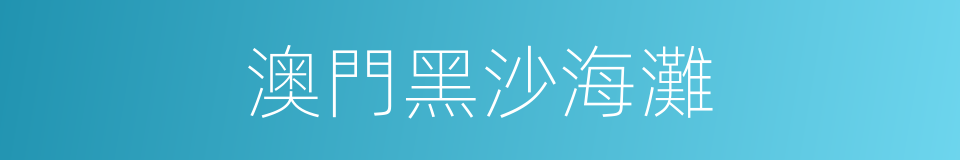 澳門黑沙海灘的同義詞
