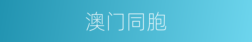 澳门同胞的同义词