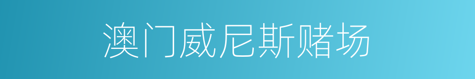 澳门威尼斯赌场的同义词