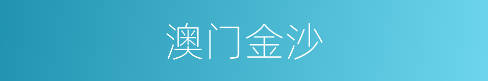 澳门金沙的同义词