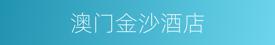 澳门金沙酒店的同义词