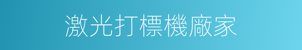 激光打標機廠家的同義詞