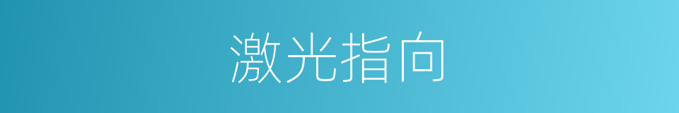 激光指向的同义词