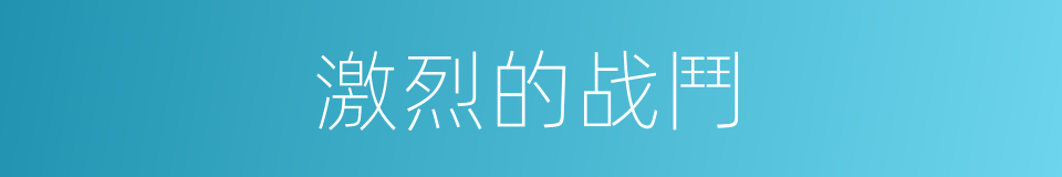 激烈的战鬥的同義詞