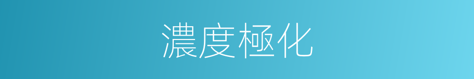 濃度極化的同義詞