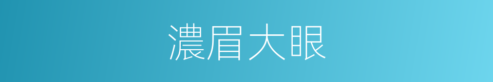 濃眉大眼的意思