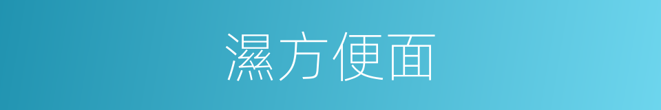 濕方便面的同義詞