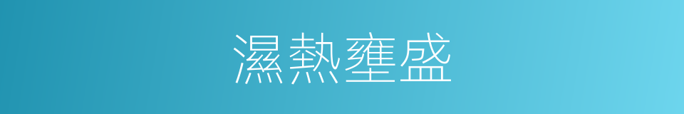 濕熱壅盛的同義詞