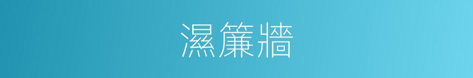濕簾牆的同義詞