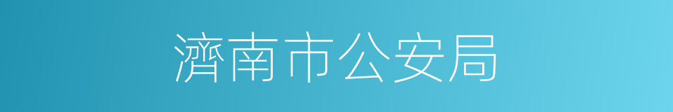 濟南市公安局的同義詞