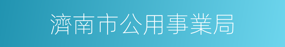 濟南市公用事業局的同義詞