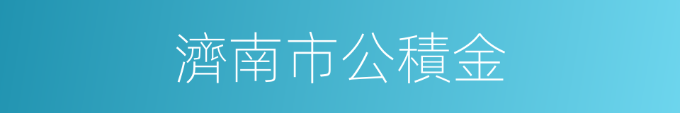 濟南市公積金的同義詞