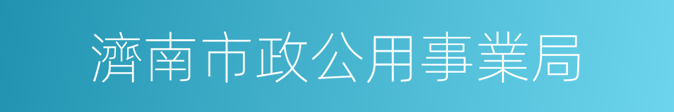 濟南市政公用事業局的同義詞