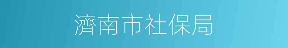 濟南市社保局的同義詞